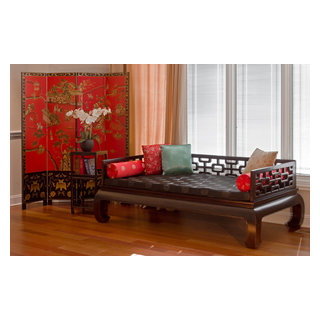 Chinese Style Reading Nook with Daybed - Asian - Sunroom - Chicago - by ...