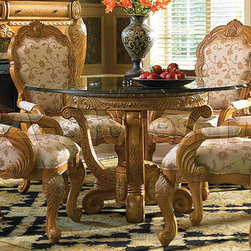 "Michael Amini" Creamy Latte 5 PC Dining Room Set, Trevi Collectio - Furniture