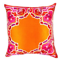bright orange and fuschia