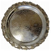 Antique 20" Traditional Moroccan Engraved Two Toned Finished Serving Tray