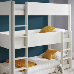 Snowden 3 Tier Bunk Bed in White - Bunk Beds