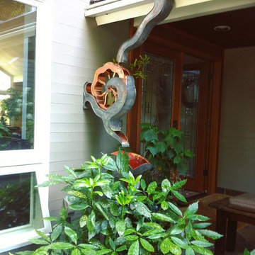 Artistic Copper Downspouts