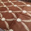 Brown Beige Color Tibetan Rug, 6'x9'