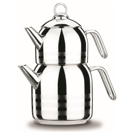 Korkmaz Astra 18/10 Stainless Steel Turkish Teapot Team, Induction Compatible