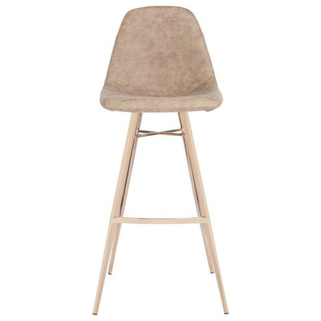 Safavieh Mathison Bar Stool, Brown/Copper