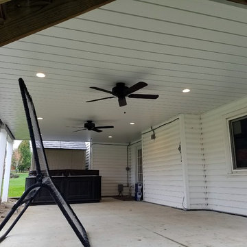 Timbertech White Accent Deck with Glass and Ceiling