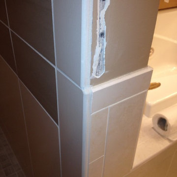 Meeting new and existing tiled walls