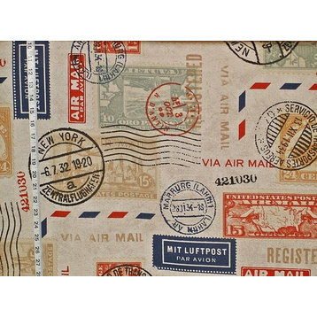 Travel Fabric Postage Stamp Mail, Standard Cut