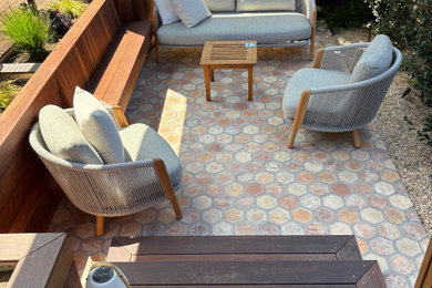 Patio - coastal patio idea in Orange County