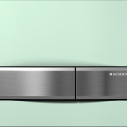 Geberit Green Satin Glass Sigma50 Flush Plate - Bathroom Fixtures