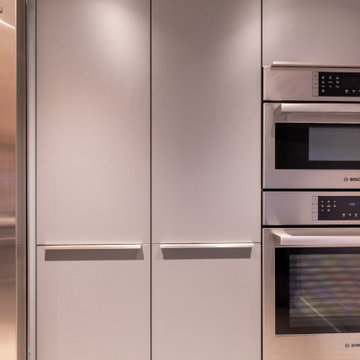 Grey Kitchen with Wooden Touches