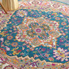 Nourison Passion 5' x Round Teal Multicolor Bohemian Indoor Area Rug