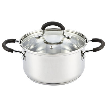 Cook N Home Stainless Steel Casserole With Lid, 2.7 Quart