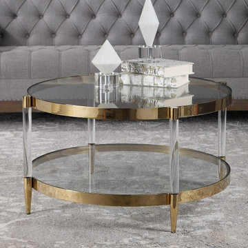 Modern Coffee Tables with Lucite Acrylic Legs