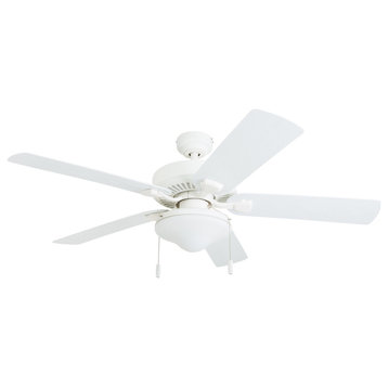 Honeywell Belmar Indoor/Outdoor LED Ceiling Fan With Light, 52", White