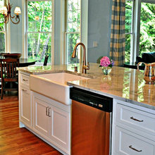 sink mount and cabinet layout