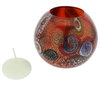 GlassOfVenice Murano Glass Millefiori Votive Candle Holder - Red