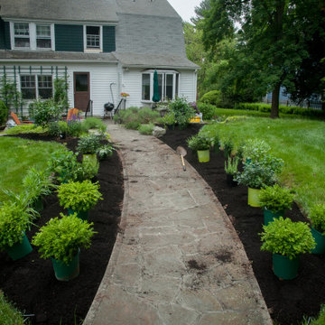 Before and After images of new garden installations