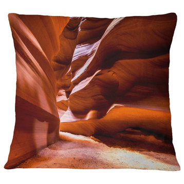 Breathtaking Antelope Canyon Landscape Photo Throw Pillow, 18"x18"