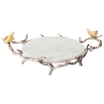 Alvada Decorative Marble Tray 17"x10"x6"