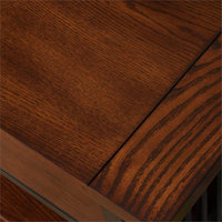 Leick Ironcraft Wood Foyer Bookcase with Drawer Storage in Brown