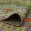 Hand-Woven Sangat Kilim Makenzie Purple/Orange Rug, 8'2x11'4