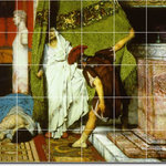 Picture-Tiles.com - Lawrence Alma-Tadema Historical Painting Ceramic Tile Mural #75, 36"x30" - Mural Title: A Roman Emperor Detail1