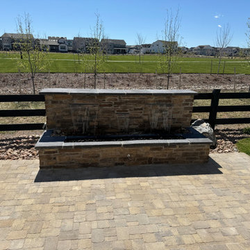 Backyard Fire Pit / Water Feature Combo