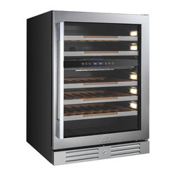 46 Bottle Dual Zone Wine Cooler - Beer And Wine Refrigerators