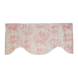 Priority Home and Design - Pink Baby Toile Valance - Valances