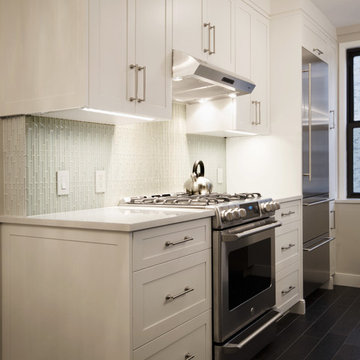 Kitchen Range Wall - Modern Glam Apartment Renovation