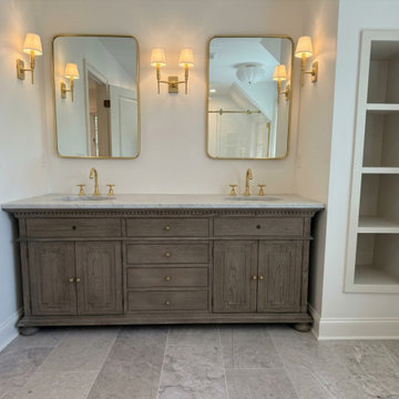 Primary Bathroom Vanity | Second Level Addition Montclair NJ