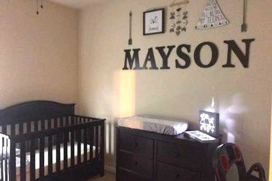 Inspiration for a timeless nursery remodel in Raleigh