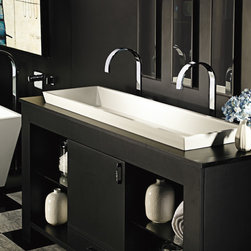 MTI Petra Double Semi-Recessed Lavatory Sink, MTCS-733 - Bathroom Sinks