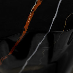 MONOCHROME BLACK FAUX-MARBLE Side Tables - Side Tables And End Tables
