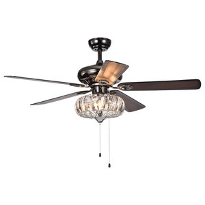 Ali 52 3 Light Wrought Iron Led Ceiling Fan With Remote Oil