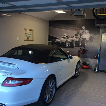 Race Car Garage Mural