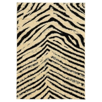 Hawthorne Collection 8' x 10' Shag Rug in Ivory