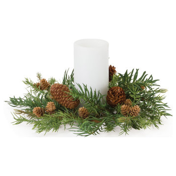 Pine Cone Candle Ring, Set of 2