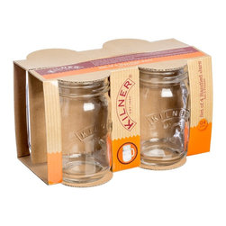 Kilner Set of 4 Handled Jars - Glasses