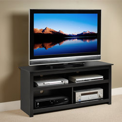 Prepac Vasari Black Flat Panel Plasma / LCD Console - Furniture
