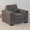 CorLiving Club Chenille Fabric Chair, Gray