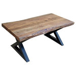 Elk Home - Elk Home 321-011 Living On The Edge - 26 Inch Coffee Table - Rectangular cocktail table. Rustic medium brown fiLiving On The Edge 2 Black/Brown *UL Approved: YES Energy Star Qualified: n/a ADA Certified: n/a  *Number of Lights:   *Bulb Included:No *Bulb Type:No *Finish Type:Black