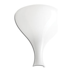 Summer Wall Light E26, Gloss White Glass, Matte White