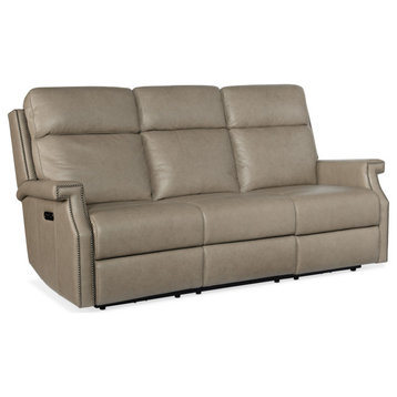 Hooker Furniture SS106-PHZ3 81"W Leather Sofa - Gray