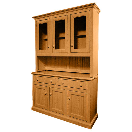 Eagle Furniture, 54" Classic Oak Dining Buffet and Hutch, Blue Oak