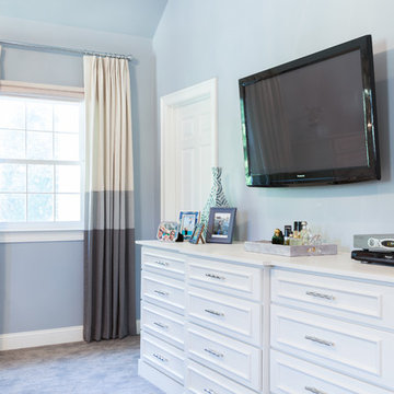 Master Bedroom in Blues and taupes