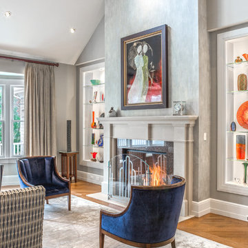 Living Room - Needham Custom Home - 01
