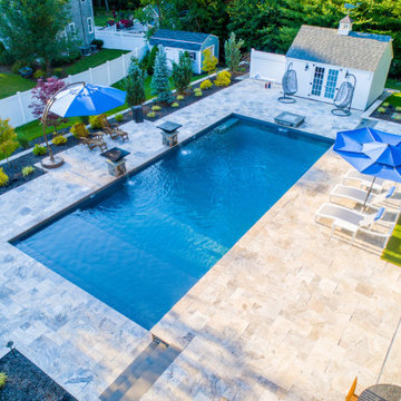 Pembroke 20'x44' PermaCrete Vinyl Liner In Ground Swimming Pool