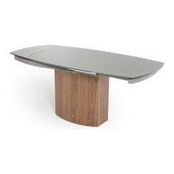 Modrest Swing - Modern Grey Walnut Veneer Dining Table - Dining Tables